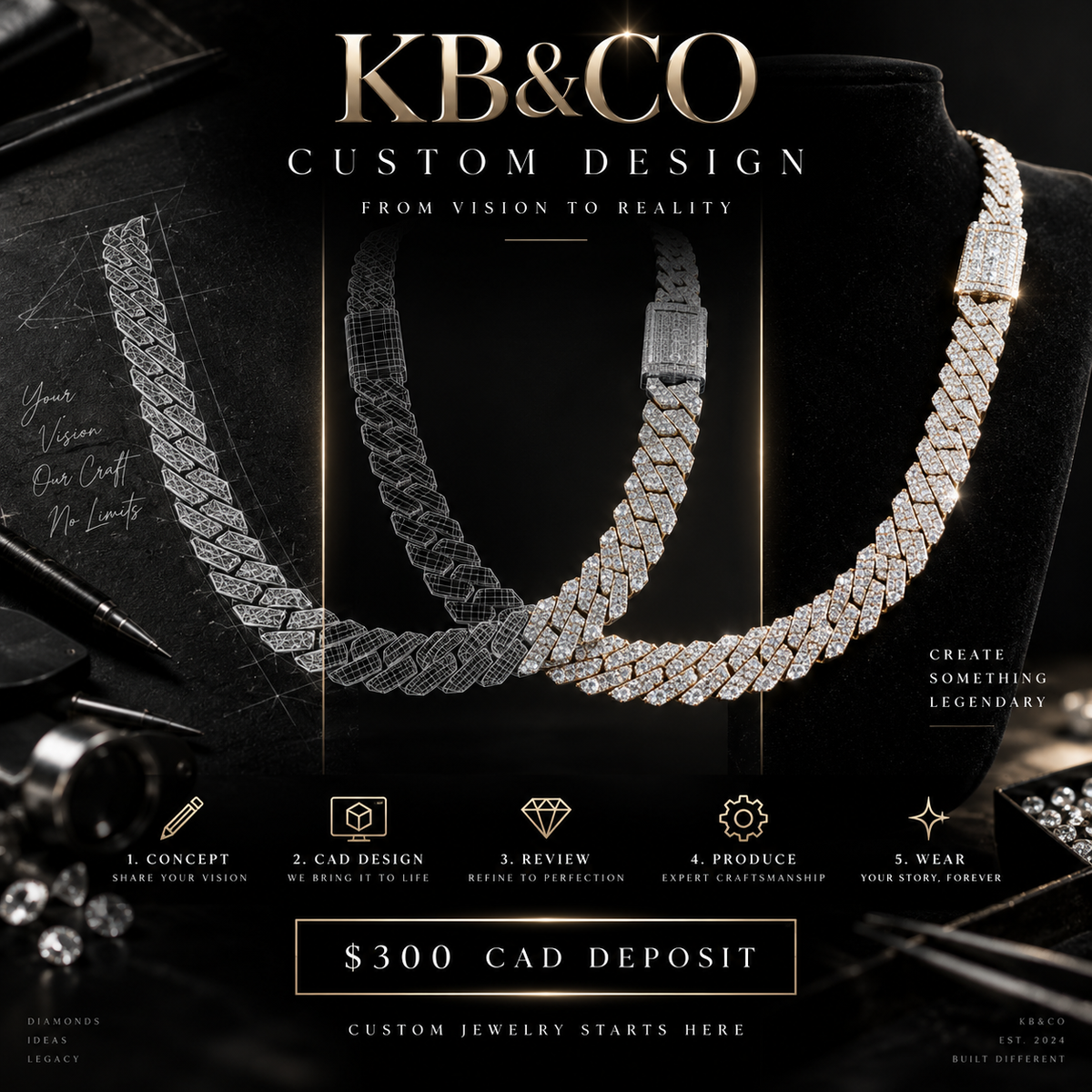 $300 Custom Design & CAD Deposit
